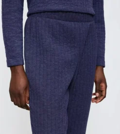 Cozy Comfort Quilted Bukser, Blue Dark Combination, 40