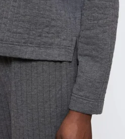 Cozy Comfort Quilted Sweater, Dark Grey Melange, 44