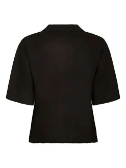 Cunna Knit Bluse, Dark Brown, 40