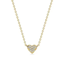 Cuore Halskæde, Gold Plated, 45 cm