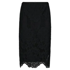 Curvey Lave Hem Pencil Nederdel, Black, L