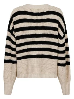 Dakota Striktrøje, Sort/Hvid, 34