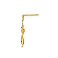 Dangling Flow Bow Ørering, Goldplated