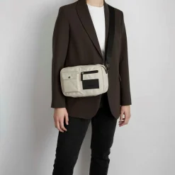 Darla Crossbody, White Sand W/Black