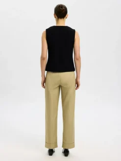 Darla Knit Button Vest, Black, L