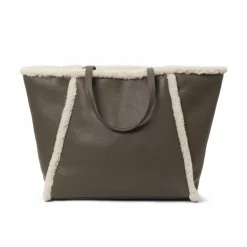 Day Faux Shearling Tote, Major Brown