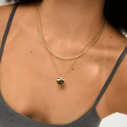 Declan 2-pak Halskæde, Gold Plated, 38+15 cm/42+15 cm