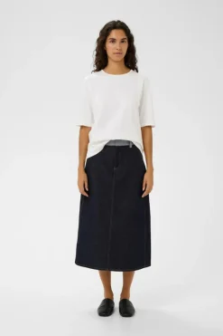 DeirdraIW Nederdel, Dark Blue Denim, 44