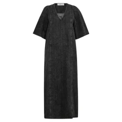 Denim Hem Kjole, Washed Black, M