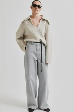 Denira Denim Jeans, Light Grey Denim, S