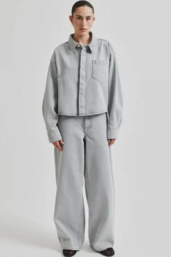 Denira Denim Skjorte, Light Grey Denim, XS