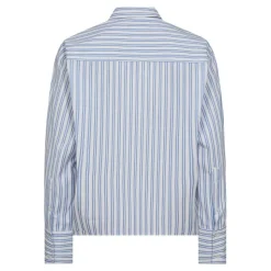 DevinCC Stripe Tie Skjorte, Blue, L