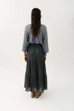 DiamondLL Maxi Nederdel, Washed Black, M