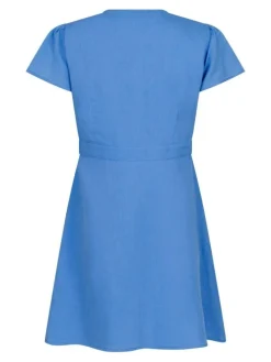 Diara Linen Kjole, Dusty Blue, 40