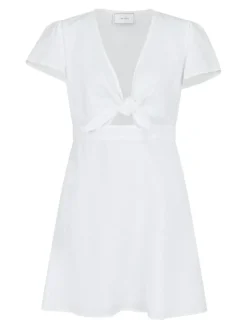 Diara Linen Kjole, Hvid, 40