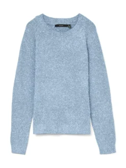 Doffy LS Striktrøje, Cashmere Blue Melange, M