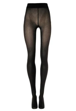 Dot Tights, Black, XL