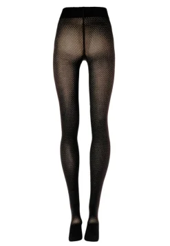 Dot Tights, Black, XL