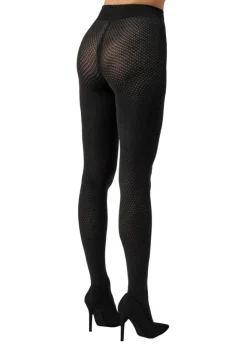 Dot Tights, Black, XL