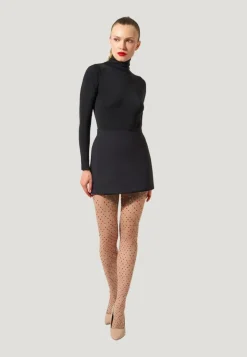 Dot Tights, Fairly Light/Black, XL