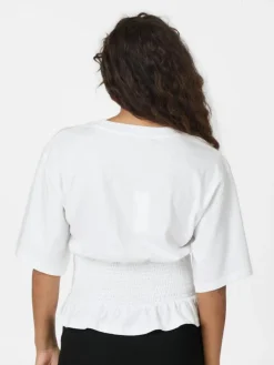 Dray Boxy Smock T-shirt, White, 36