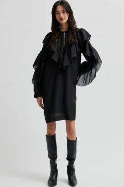 Dream Ruffle Kjole, Black, L