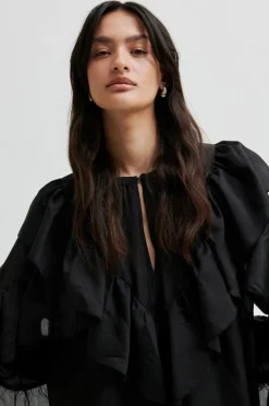 Dream Ruffle Kjole, Black, L