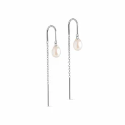 Eleanor Øreringe, Sølv/Hvid