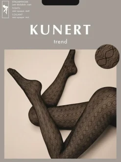 Elegant Wave Strømpebukser, Black, 38/40