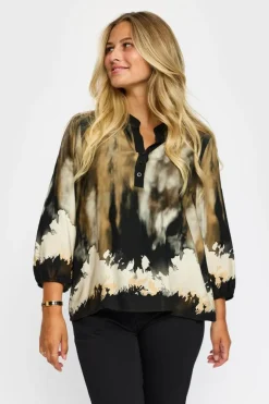 Eline Bluse, Black Wave, XL