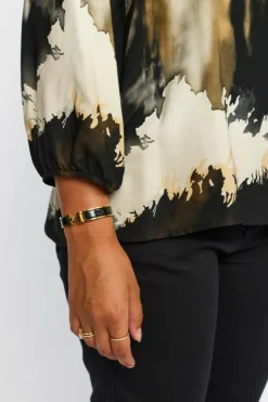 Eline Bluse, Black Wave, XL
