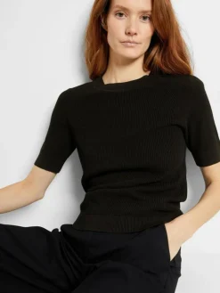 Elinna Strikbluse, Black, L