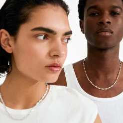 Eliyah Halskæde, Silver Plated, 38+15 cm