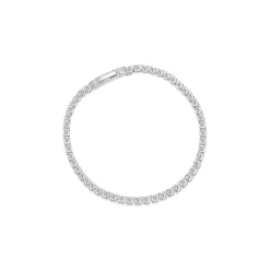 Ellera Grande Armbånd, Sølv/Hvid, 16 cm