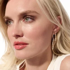 Ellera Ovale Sette Øreringe, Gold Plated