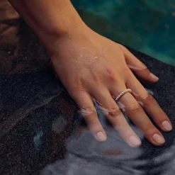 Ellera Perla Ring, Gold Plated, 52