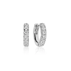 Ellera Piccolo Øreringe, Sølv/Hvid