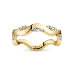 Ellera Waves Altro Ring, Gold Plated, 54