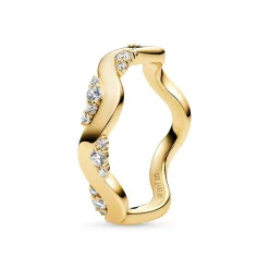 Ellera Waves Altro Ring, Gold Plated, 54
