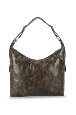Ellie Crossbody, Brown Cracked