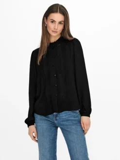 Ellis Lace Bluse, Black, 38