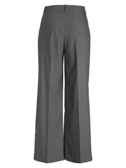 Ellis Wide Højtaljede Bukser, Dark Grey Melange, M/L32