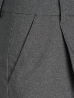 Ellis Wide Højtaljede Bukser, Dark Grey Melange, M/L32