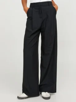 Ellis Wide Højtaljede Bukser, Black, S/L32