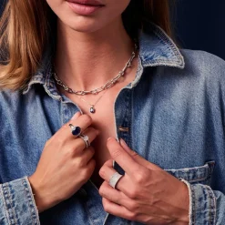 Ellisse Grande Ring, Silver, 52