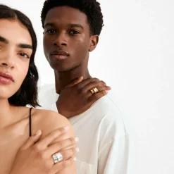 Ember 2-pak Ringe, Gold Plated