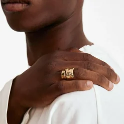 Ember 2-pak Ringe, Gold Plated