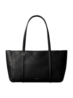 Emblem Pebble Shopper, Black