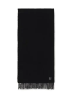 Emblem 2-Tone Fringe Halstørklæde, Black/Storm Front