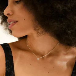 Emmet Halskæde, Silver Plated, 40+9 cm